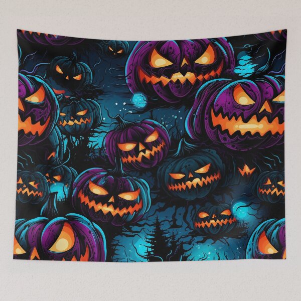 Item preview, Purple Halloween Pumpkins designed and sold by Devilscrib Design.