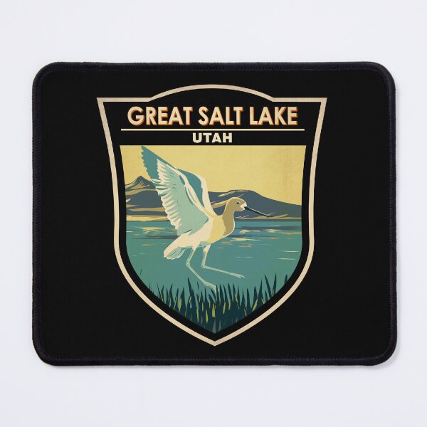 Item preview, Great Salt Lake American Avocet Travel Art Badge designed and sold by KrisSidDesigns.