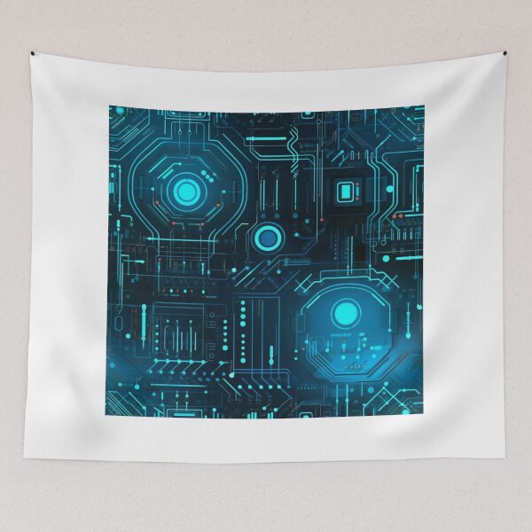 Item preview, xSeamless Pattern Beyond Interfaces: Futuristic Digital Art Unleashed designed and sold by AlienSkinEyes.