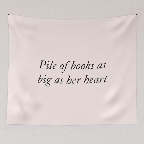 Item preview, Pile of books as big as her heart designed and sold by kassiopeiia.