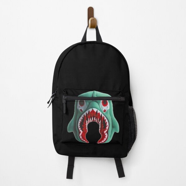 BAPE Grey Aurora Shark Backpack - Black