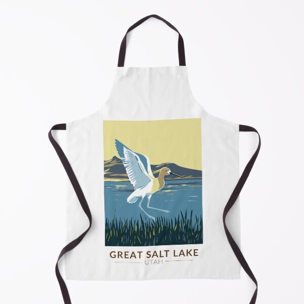 Item preview, Great Salt Lake American Avocet Travel Art Vintage designed and sold by KrisSidDesigns.