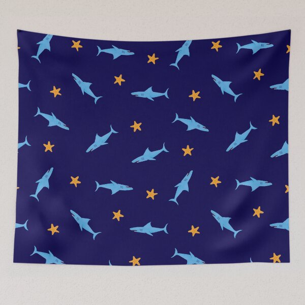 Artikelvorschau, Nachtschwimmen (Blauhai) entworfen und verkauft von The Wallpaper Files.