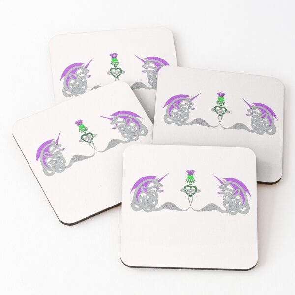 Item preview, Celtic unicorns and thistle designed and sold by KyttsyKrafts.