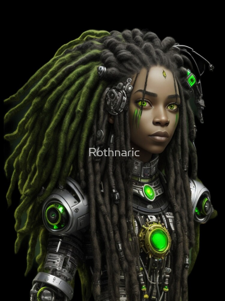 Thumbnail 4 of 4, iPhone Case, Dreadlock future tech Female 3 designed and sold by Rothnaric.