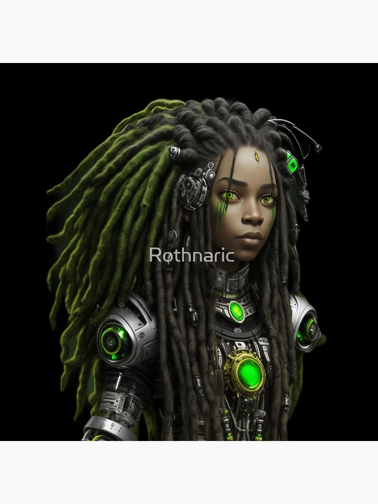 Thumbnail 4 of 4, Clock, Dreadlock future tech Female 3 designed and sold by Rothnaric.