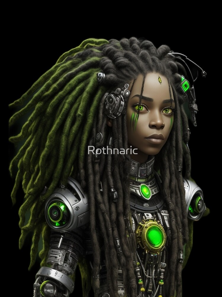 Thumbnail 3 of 3, Scarf, Dreadlock future tech Female 3 designed and sold by Rothnaric.