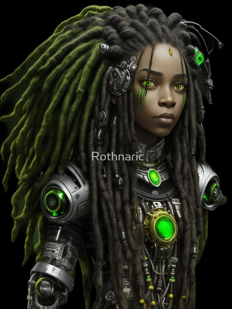 Thumbnail 3 of 3, Poster, Dreadlock future tech Female 3 designed and sold by Rothnaric.