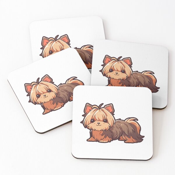 Item preview, Cute Kawaii Yorkie Puppy Yorkshire Terrier Dog  designed and sold by CozyKawaiiArt.