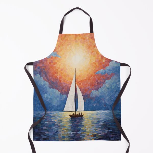 Artikelvorschau, Segelboot und Sonnenuntergang im malerischen Stil entworfen und verkauft von Adriano Carrideo.