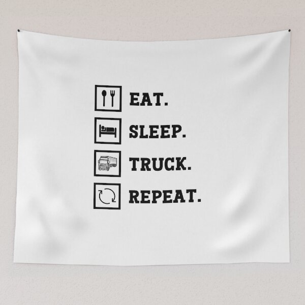 Item preview, Truckers Eat Sleep Truck Repeat - Gift for Truck Driver designed and sold by AITeeGenius.