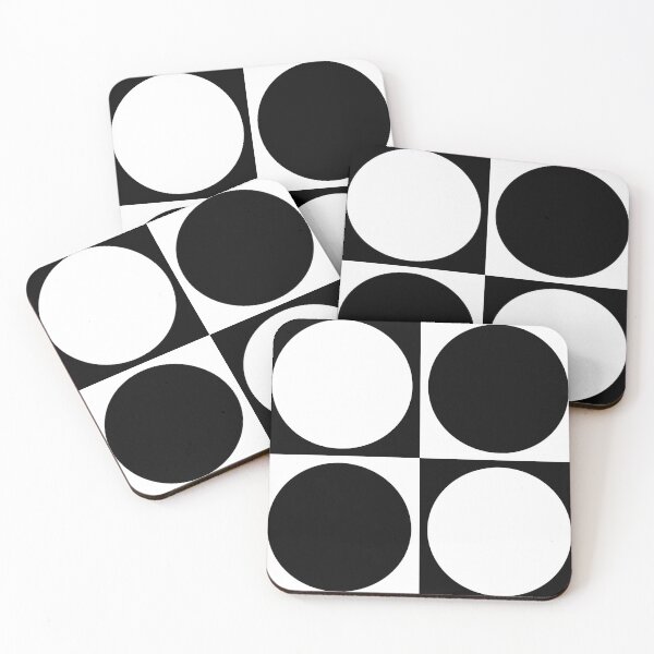 Item preview, 70s Checks and Circles Black and White designed and sold by miavaldez.