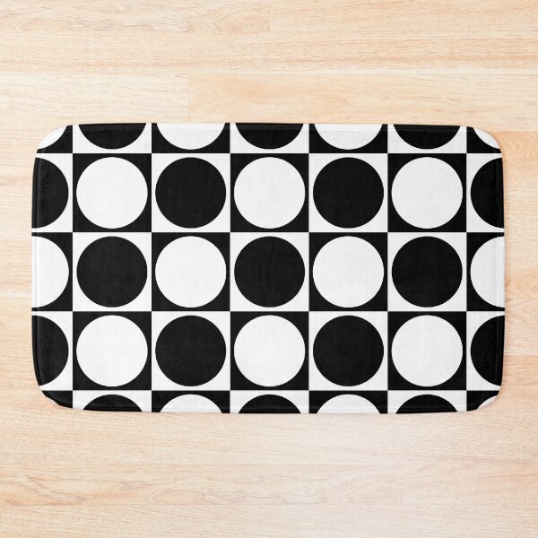 Item preview, 70s Checks and Circles Black and White designed and sold by miavaldez.