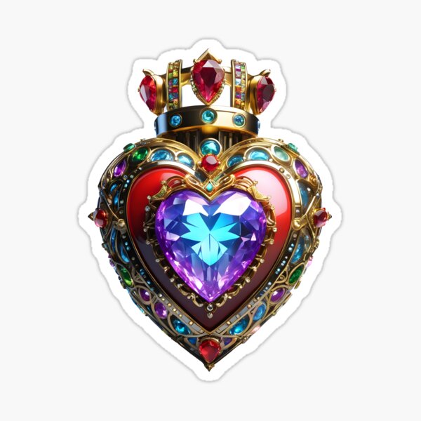 Bejewelled Heart Sticker