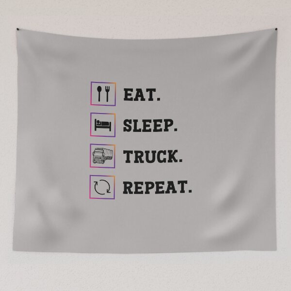 Item preview, Truckers Eat Sleep Truck Repeat - Gift for Truck Driver designed and sold by AITeeGenius.