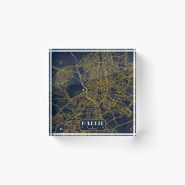 Item preview, Madrid City Map of Spain - Gold Art Deco designed and sold by deMAP.
