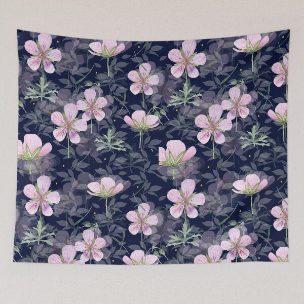 Item preview, Carbon vlue and pink Beautiful flower pattern designed and sold by Chirayu1111.
