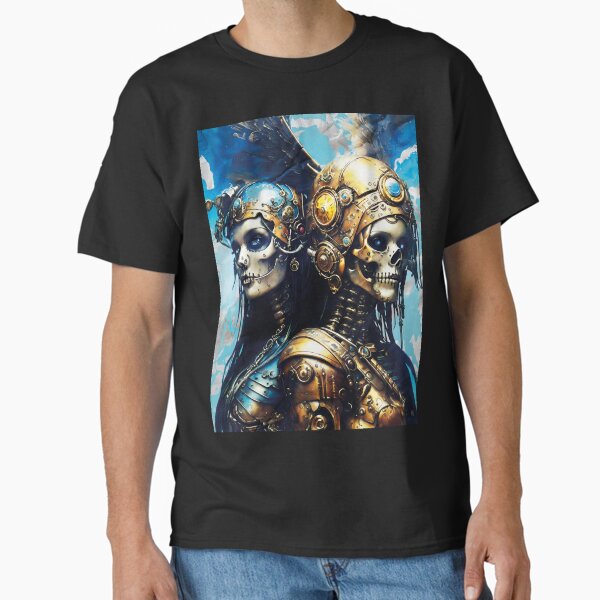 fantastisches Fantasy Skelett Engelspaar Classic T-Shirt