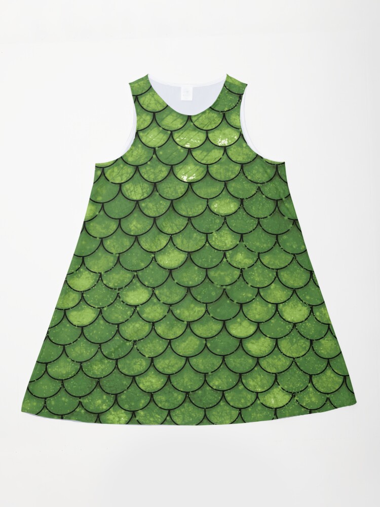 green mermaid scale dress Nalia Mermaid Scale Dress main image 1