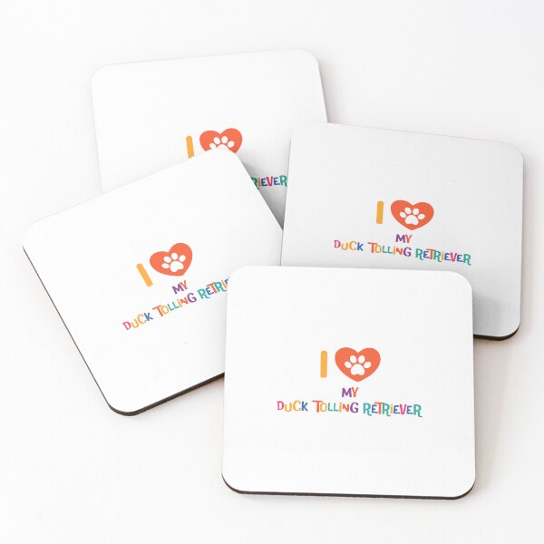 Item preview, I love my duck tolling retriever - colorful text with pawheart designed and sold by EmeraldeaArt.