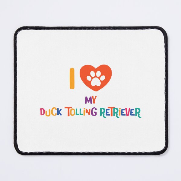 Item preview, I love my duck tolling retriever - colorful text with pawheart designed and sold by EmeraldeaArt.