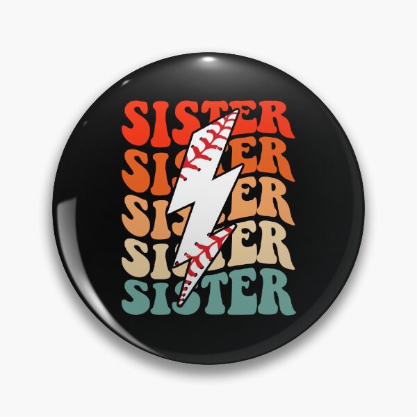 Item preview, Baseball Sister Retro Groovy Lightning Bolt Mother's Day designed and sold by Christina-grich.