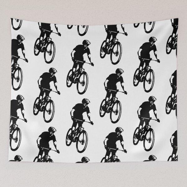 Item preview,  Mountain bike, mountain biker, cycling, wheel, downhill mountain biking designed and sold by claudiasartwork.