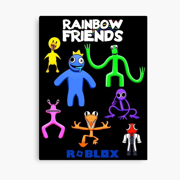 Green, orange and Blue rainbow friends characters  Canvas Print for Sale  by ismailalrawi