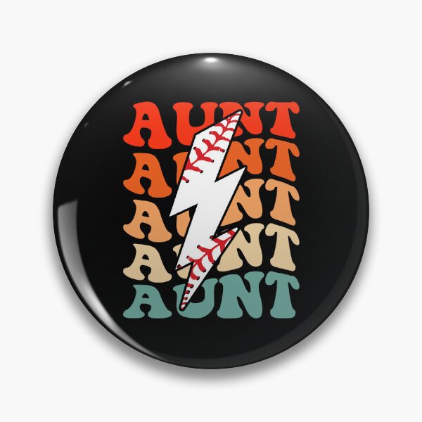 Item preview, Baseball Aunt Retro Groovy Lightning Bolt Mother's Day designed and sold by Christina-grich.