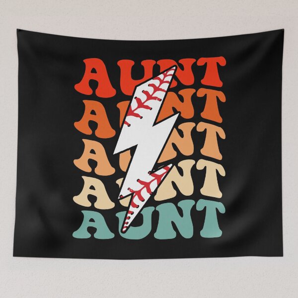 Item preview, Baseball Aunt Retro Groovy Lightning Bolt Mother's Day designed and sold by Christina-grich.