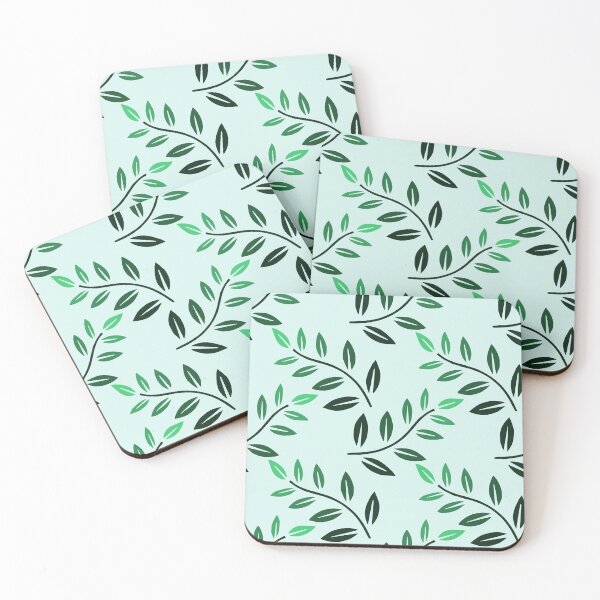 Item preview, Tiny leaf design with light green background  designed and sold by Chirayu1111.