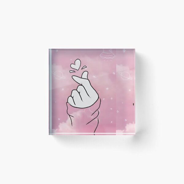 Item preview, Korean Heart Gesture Cute Korean Love designed and sold by ChainsArt.