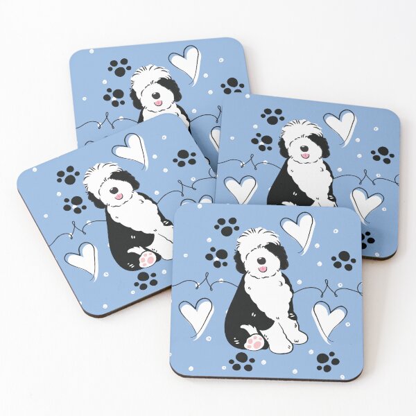 Item preview, LOVE Black White Sheepadoodle Puppy 1 designed and sold by Lulupainting.