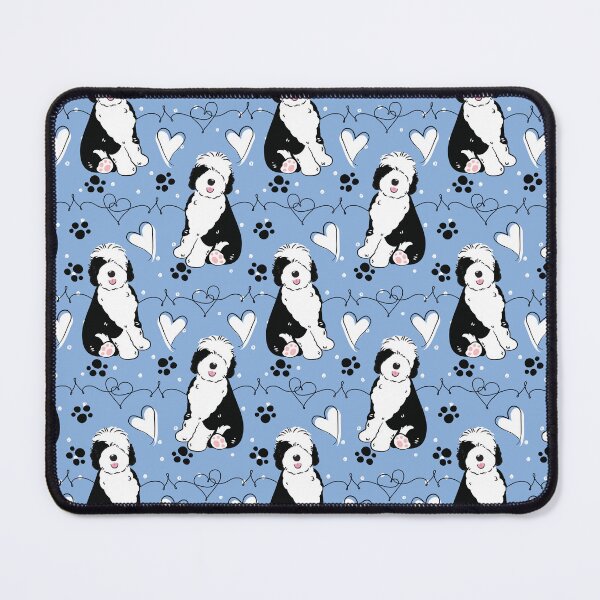 Item preview, LOVE Black White Sheepadoodle Puppy 1 designed and sold by Lulupainting.