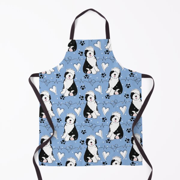 Item preview, LOVE Black White Sheepadoodle Puppy 1 designed and sold by Lulupainting.