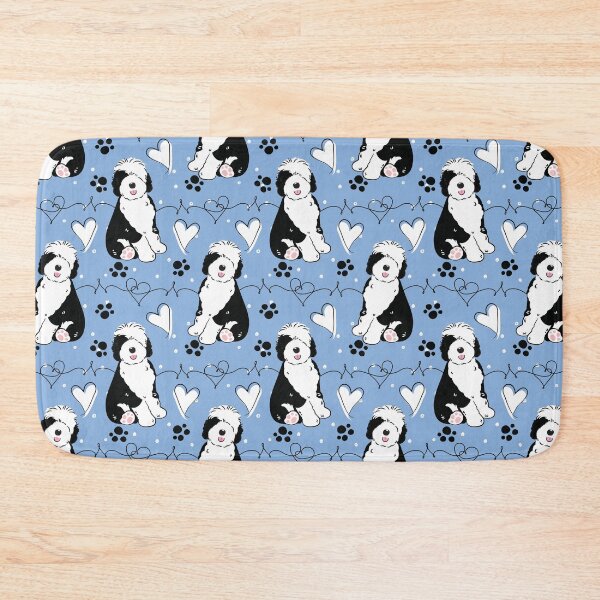 Item preview, LOVE Black White Sheepadoodle Puppy 1 designed and sold by Lulupainting.