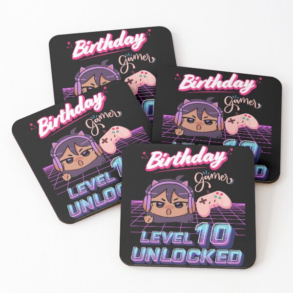 Item preview, Birthday Gamer Level 10 Unlocked Anime Gaming Legends Awesome Birthday Party designed and sold by BunBuntheDog-.