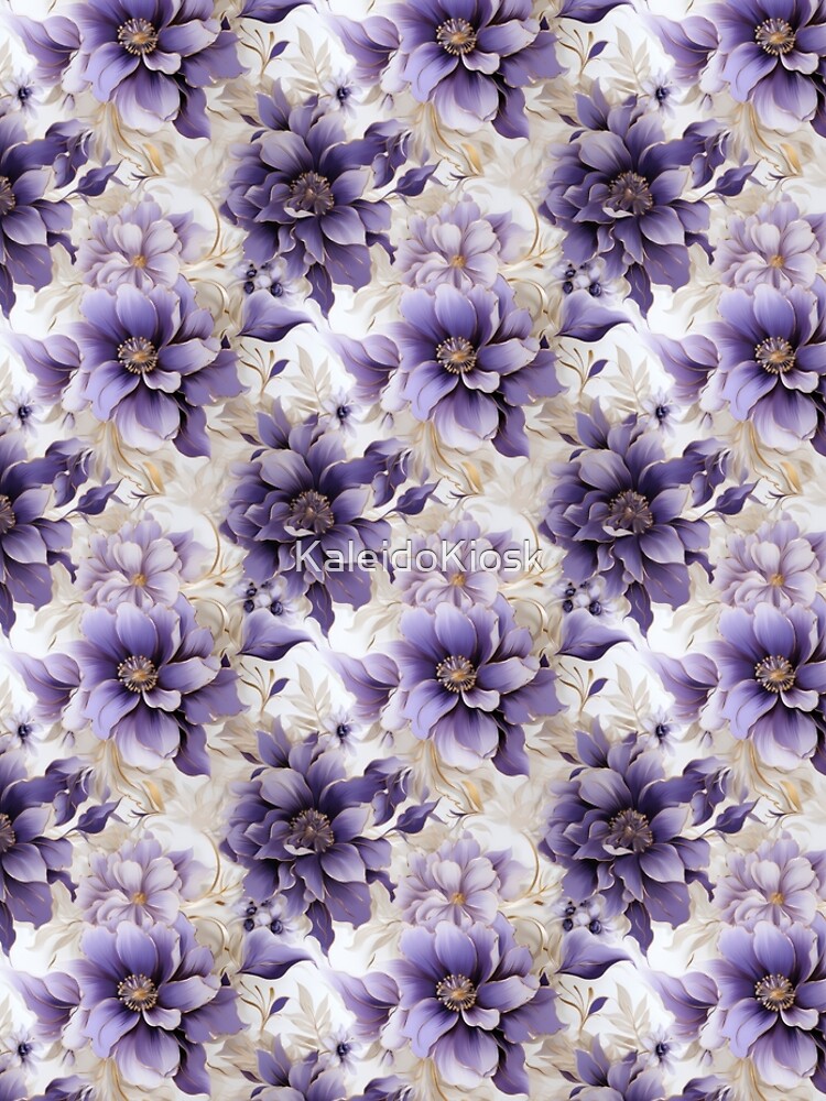 Disover Lavender Luxury - Tranquil Seamless Digital Pattern | Leggings
