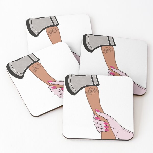 Item preview, Axe Throwing Girl Pink Flower Throw Hatchet WATL designed and sold by jazzy-bee-art.