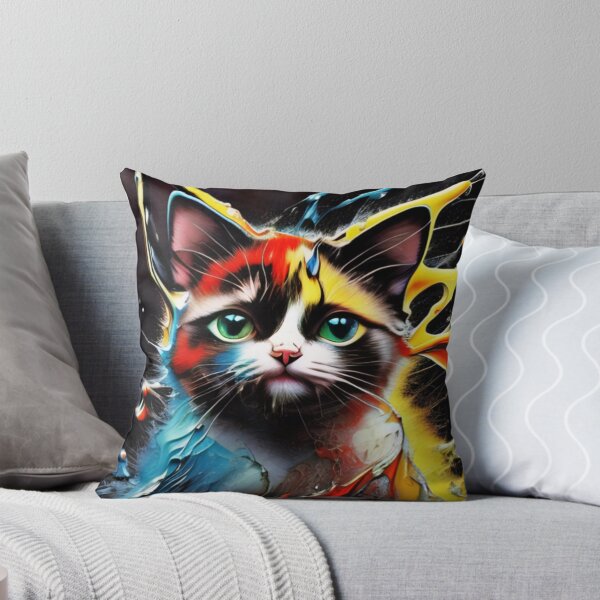 Item preview, Cute dripping cat portrait designed and sold by clarazen.