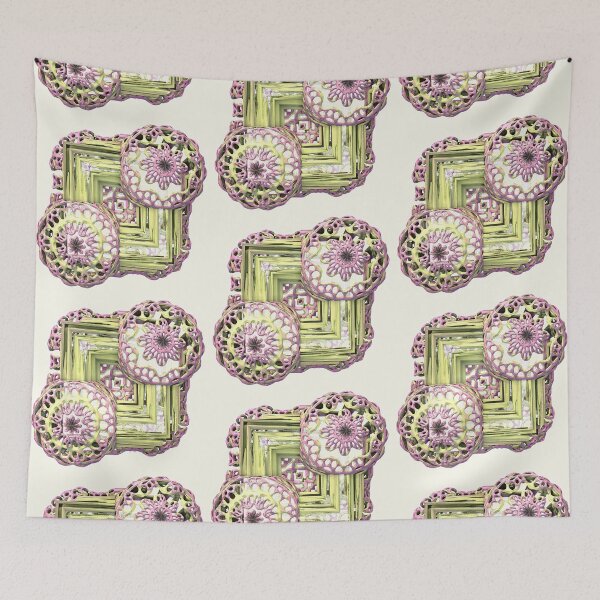 Item preview, Geometric Object with Circles Flowers and Square designed and sold by dsm9901.