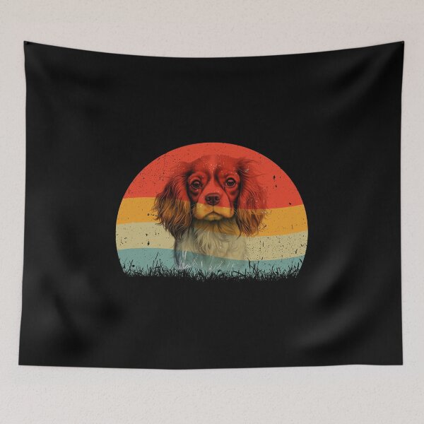 Item preview, Cavalier King Charles Spaniel Dog Retro designed and sold by franktact.