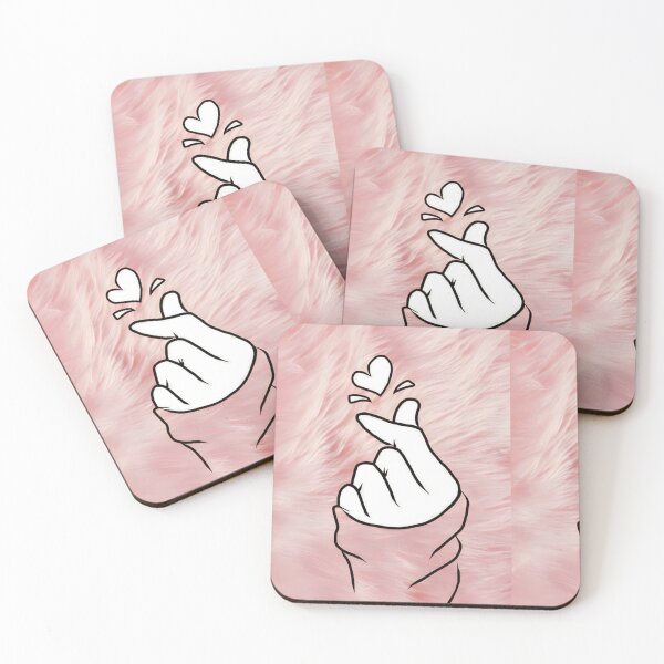 Item preview, Korean Heart Gesture, Kpop Heart Art Print designed and sold by ChainsArt.