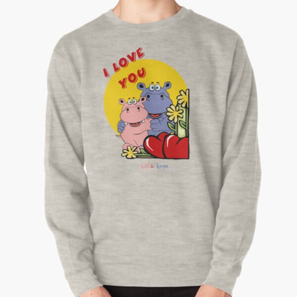 Hippos Nilpferde Lalli und Loops I love you Pullover