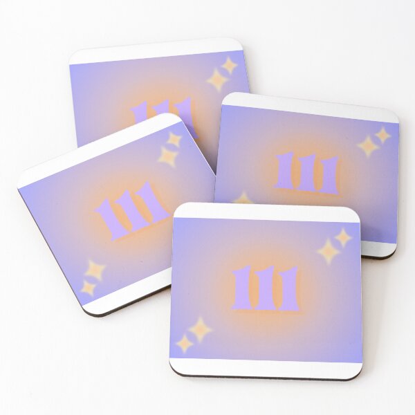 Item preview, 111 blue and orange aura angel numbers manifesting affirmations aesthetic  designed and sold by ArtByCelestial.