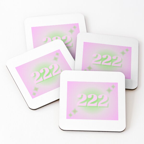 Item preview, 222 pink and green aura angel numbers manifesting affirmations aesthetic  designed and sold by ArtByCelestial.