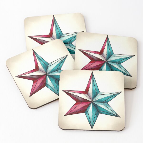 Item preview, Star Design Burgundy, teal, gray, white, silver 3 designed and sold by Highlandkings.