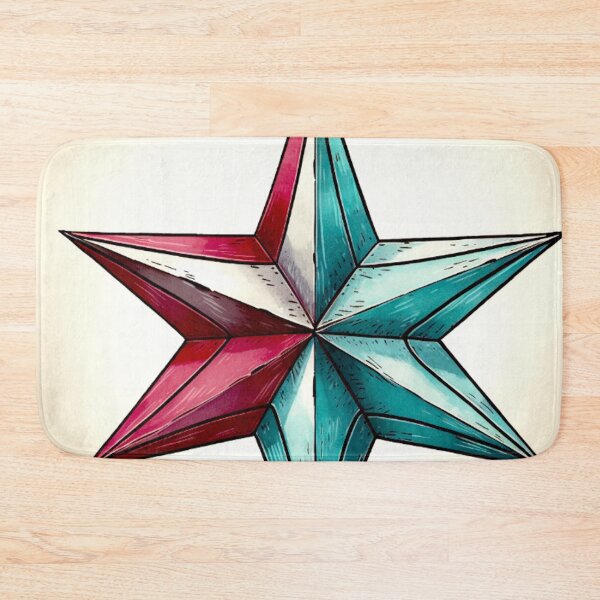 Item preview, Star Design Burgundy, teal, gray, white, silver 3 designed and sold by Highlandkings.