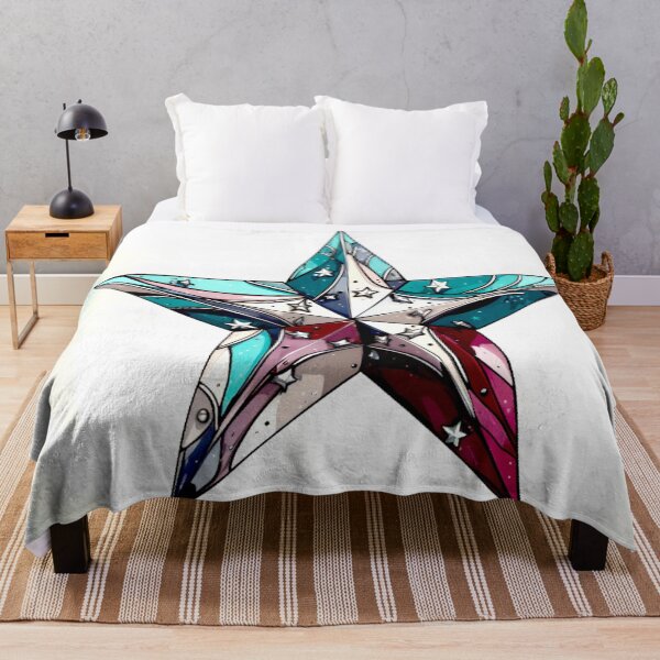 Item preview, Star Design Burgundy, teal, gray, white, silver 4 designed and sold by Highlandkings.