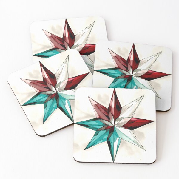 Item preview, Star Design Burgundy, teal, gray, white, silver designed and sold by Highlandkings.